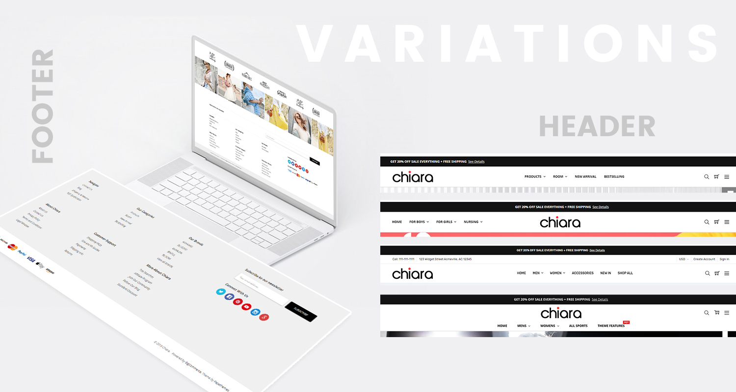 footer and header variations