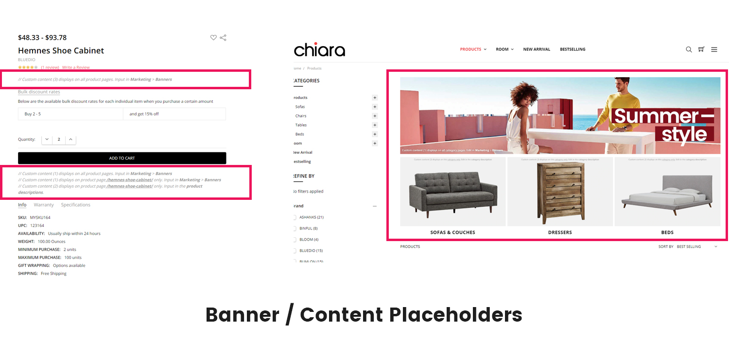 Banner and content placeholder