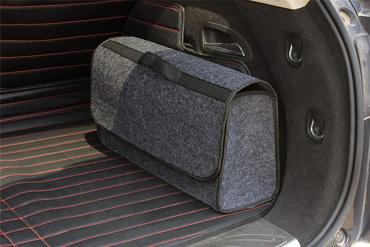 Vinsani Grey Large Anti Slip Car Trunk Boot Storage Organiser Case Tool Bag