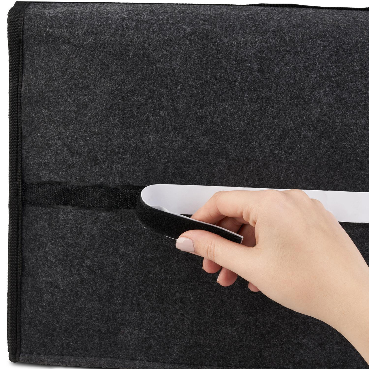 Deluxe Car Boot Storage Organiser Bag Anti Slip Foldable Large Tool Box -  Grey - Rictons