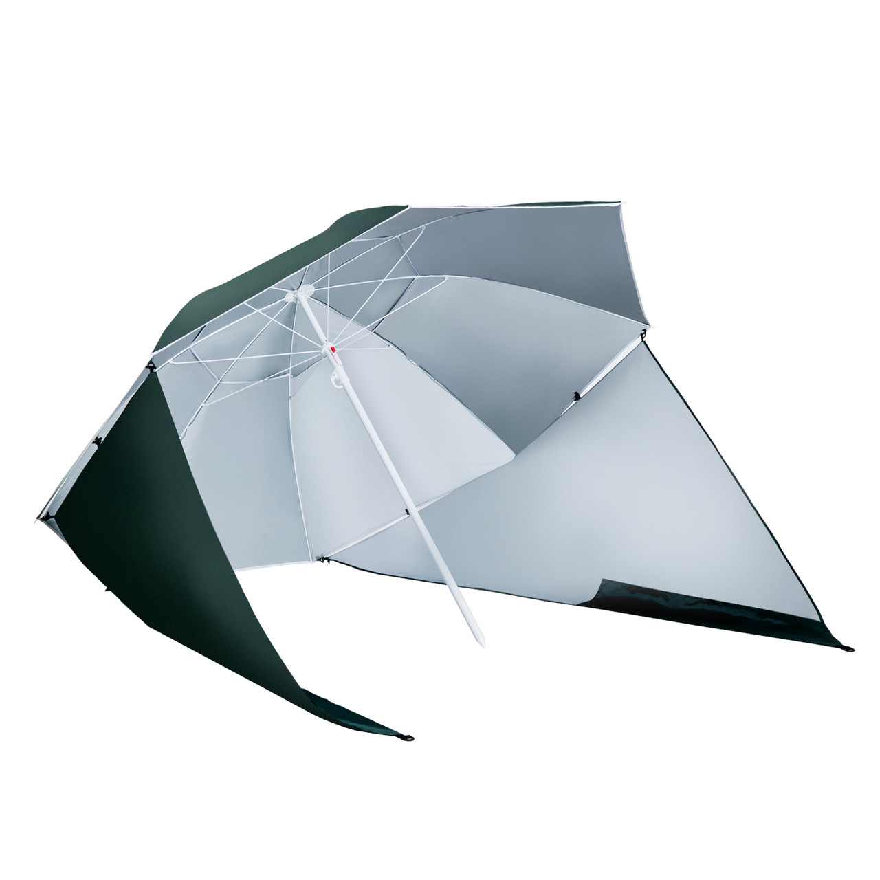 Beach Umbrella Sun Shelter 2 in 1 Umbrella UV Protection Steel