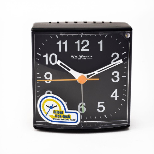 Widdop Alarm Clock With Sweep Movement - Black