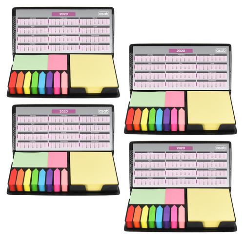 4X Sticky Notes Memo Desk Calendar Set 2017-2020
