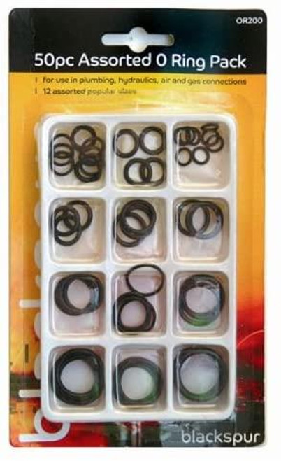 Blackspur 50PC Assorted O-Ring Pack