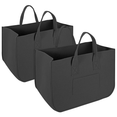 2pk Storage Baskets Organiser Black