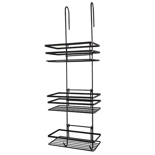 3 Tier Non Rust Hanging Shower Caddy Bathroom Organiser in Black