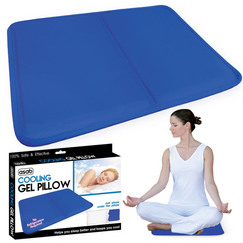 2 Pack Cooling Gel Pillow Migraine Headache Relief Night Sweat Fever 30x40 Chill Mat