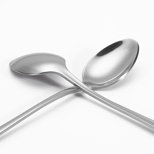 Long Handle Latte Spoons, Set of 12 Stainless Steel Spoons 20cm (Silver)