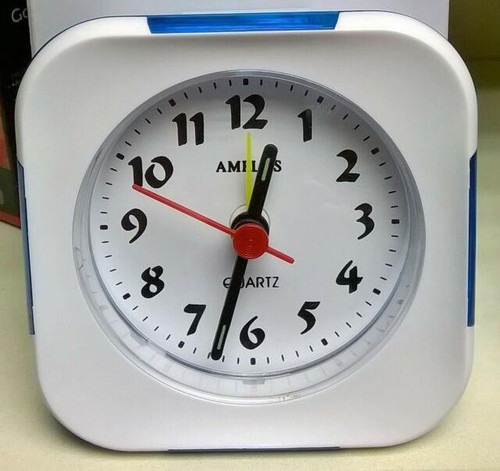 Amplus Alarm Clock Clear Display Snooze Function White