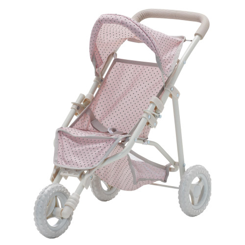 Olivia's Little World Dolls Pram Stroller Pushchair For Baby Dolls Pink OL-00002