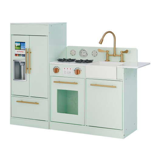 Childrens Little Chef Chelsea Wooden Play Kitchen Mint TD-12302M