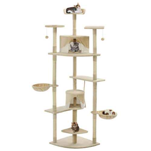Cat Tree with Sisal Scratching Posts 203 cm