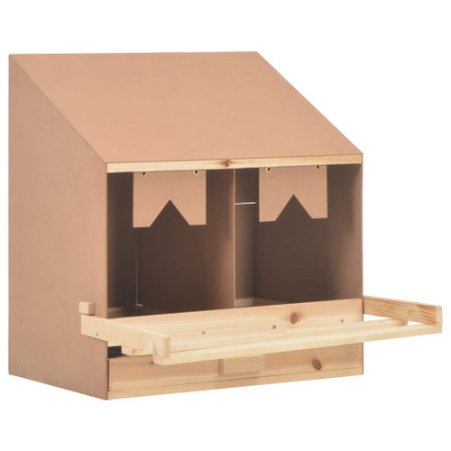 Solid Pine Wood Chicken Laying Nest 3 Compartments Box Multi Sizes