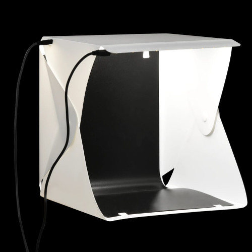 Folding LED Photo Studio Light Box 23x25x25 cm White