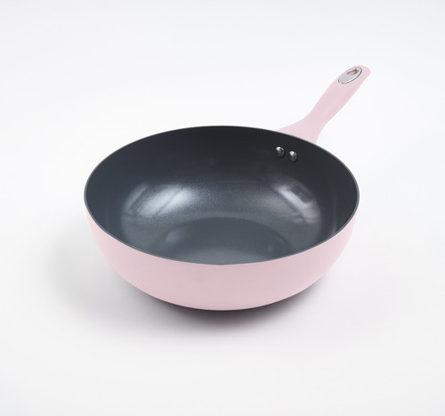 Cermalon Non-Stick Wok Blush Pink