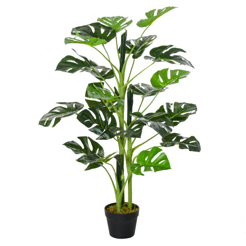 Artificial Monstera Tree  21 Leaves Palm Tree for Indoor Outdoor 1m