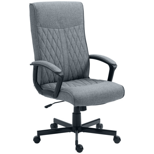 High-Back Home Office Chair with Adjustable Height and Swivel Wheels Vinsetto