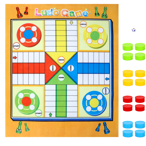 SOKA Ludo Game Giant Board Game Set Playmat Travel Board Games for Kids and Family
