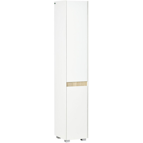 Tall Bathroom Cabinet Modern Freestanding Tallboy w/ Adjustable Shelves White