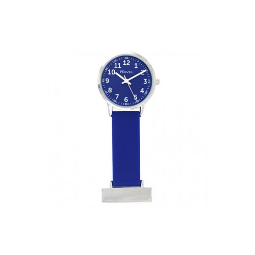 Ravel Blue Silicone Nurses Fob Watch R1107.16
