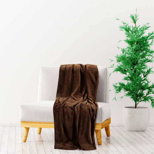 Blanket Cocoa Brown 150x200 cm Polyester