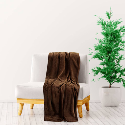 Blanket Cocoa Brown 130x170 cm Polyester