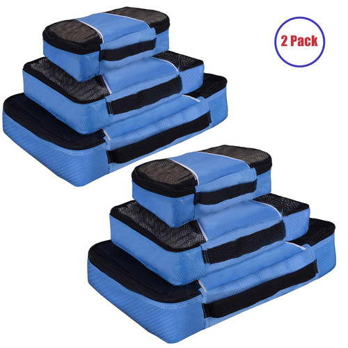 2x 3pk Packing Cubes Blue 