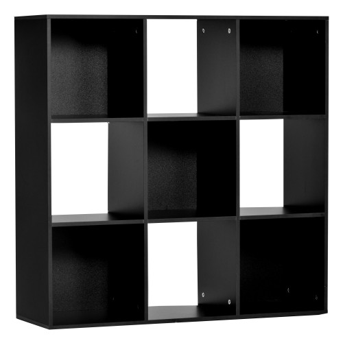 9 Cube Storage Cabinet Bookcase Bookshelf Home Office Shelf, Black