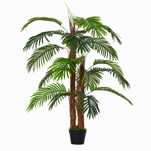 120cm/4FT Artificial Palm Tree Decorative Plant 19 Leaves Nursery Pot Outsunny