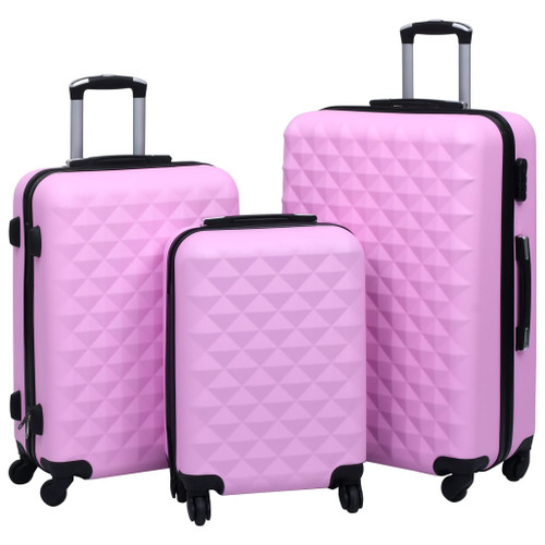 Hardcase Trolley Set 3 pcs Pink ABS