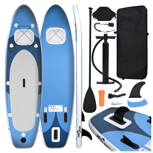 Inflatable Stand Up Paddle Board Set Sea Blue 360x81x10 cm