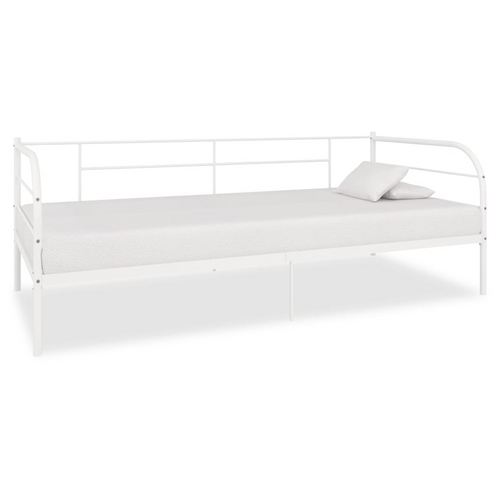 Daybed Frame White Metal 90x200 cm