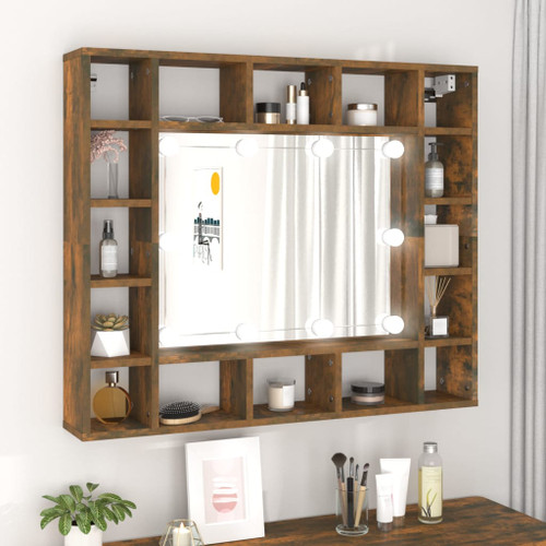 Mirror Cabinet with LED  91x15x76.5 cm