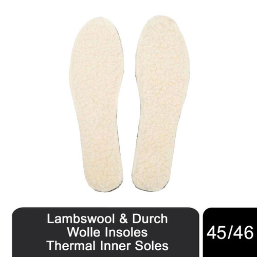 Lambswool & Durch Wolle Insoles Thermal Inner Soles, Size 45/46