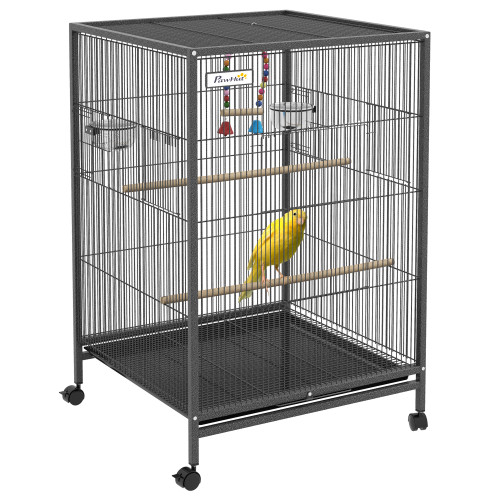 Budgie Cage Parrot Cage for Small Parrot, Budgie, Lovebird with Rolling Stand