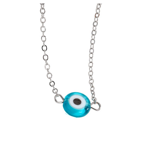 Evil Eye Tiny Pendant With Silver Chain