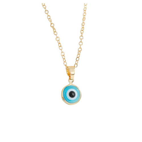 Evil Eye Pendant With Gold Chain, Coloured Collection
