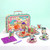 SOKA 18 Pcs Dinosaur Metal Tin Kids Teapot Tea Party Set Carry Case Toy Pretend Role Play