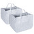 2pk Storage Baskets Light Grey Strong Handles
