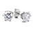 Cubic Zirconia Stud Earring 6mm - Hypoallergenic