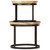 Round Side Tables 2 pcs Solid Mango Wood and Steel