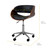Padded Office Desk Chair, Swivel & Adjustable, Wood, Black/Brown