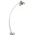 Arco Curved Arched Standard Floor Lamp Light & Bell Shade, Chrome