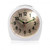 Ravel Large Art Deco Bedside / Mantel Quartz Alarm Clock - Gloss White RC035.4