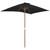Outdoor Parasol with Wooden Pole Black 150x200 cm