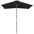 Outdoor Parasol with Wooden Pole Black 150x200 cm