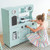 Mint Wooden Toy Kitchen with Fridge Freezer and Oven by TD-11414M