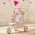 Olivia's Little World Dolls Pram Stroller Pushchair For Baby Dolls Pink OL-00002