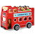 SOKA Wood Wooden Double Decker Red London Bus with Figurines