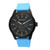 Henley Men's Black Dial Blue Silicone Sports Rubber Strap Watch H02203.6